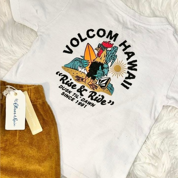 Volcom Hawaii Kids White Graphic Tee - Picture 1 of 3